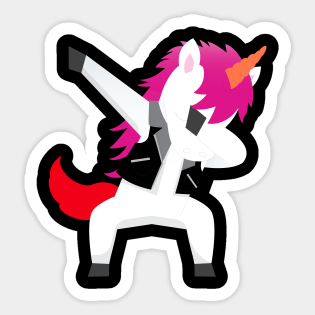 Funny kids unicorn  dabbing Sticker by FancyVancy